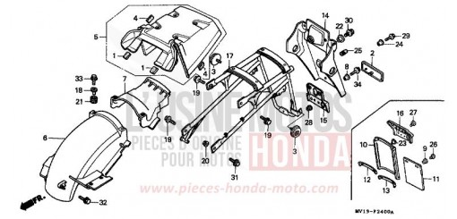 REAR FENDER XRV750L de 1990